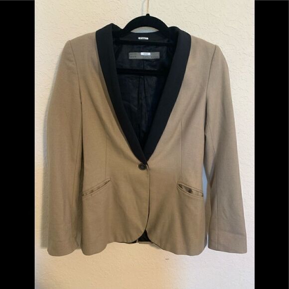 Zara Basic Tan Blazer Size XS - Picture 1 of 5
